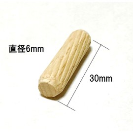 kicoriya Wooden Dowels, 0.2 x 1.2 inches (6 x 30 mm), Approximately 100 Pieces, Woodworking Dowels, Wood Dowels, Furniture, Joints, 0.2 inches (6 mm)