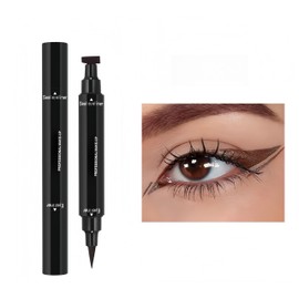 MAEPEOR Eyeliner Stamp Brown Winged Eyeliner Stamp Long Lasting Waterproof and Smudgeproof Liquid Eyeliner for Beginner or Makeup Artist (06 Brown)