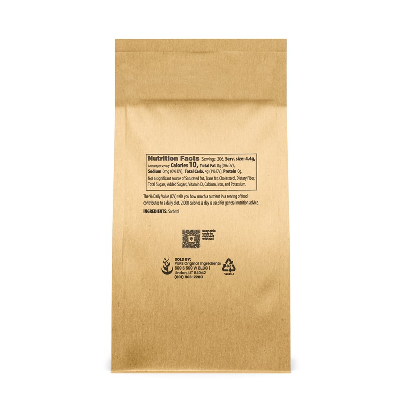 Pure Original Ingredients Sorbitol Powder (2 lb) Low Calorie Sweetener,