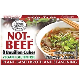Edward & Sons Bouillon Cubes, 3.1 Boxes, Not-Beef 3.1 Ounce (Pack of 12) 37.2 Ounce (Packaging May Vary)