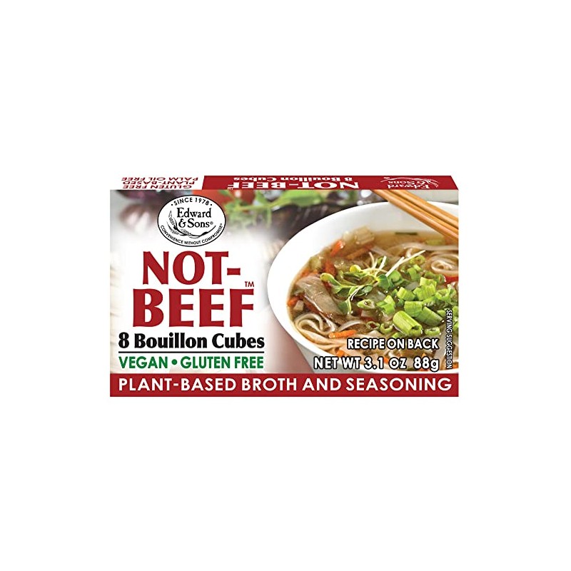 Edward & Sons Bouillon Cubes, 3.1 Boxes, Not-Beef 3.1 Ounce