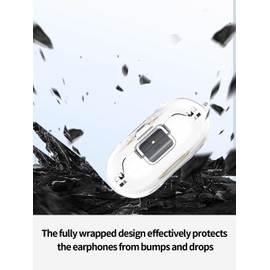 Compatible with Beats Powerbeats Pro 2 Wireless Headphones，True Wireless Noise Cancelling Earbuds,Clear TPU Full Body Shockproof Protective Integrated Switch housing Cover with Lanyard,Clear