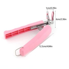 2 Stück Anti-Hot Clip Multifunktions Edelstahl Geschirrklemme Schüssel Clip Anti Hot Tong Topf Pfanne Greifer Küchenwerkzeug(Rosa)