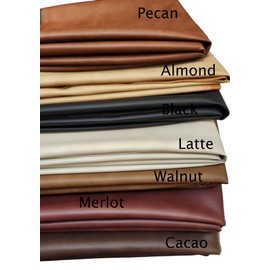 NAT Leathers | Cacao Brown Pebblegrain 2 Tonos Fenice Suave piel Sintético Vegano PU (Aprobado por Peta Vegano) | 1 yarda de corte por yarda | Piel sintética de 0.9 mm de grosor | 36 x 54 pulgadas