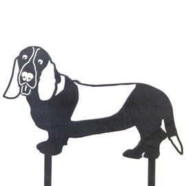 My Metal Rescue Corten Steel Basset Hound Dog Silhouette Yard Stake (Small)