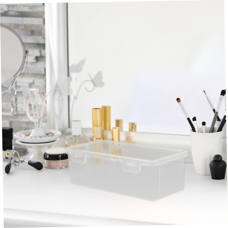 COLLBATH 2pcs Plastic Organizer Box Multi Functional Storage Bin for