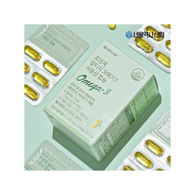 Seoul Pharmacists' Cooperative 서울약사신협 초임계 알티지 오메가3 식물성캡슐 30캡슐 12세트