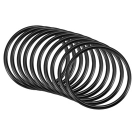 QUARKZMAN Pack of 10 Nitrile Rubber O-Ring Round Washer 50 mm x 44 mm x 3 mm for Tap Plumber Repair Seal Connection, Black