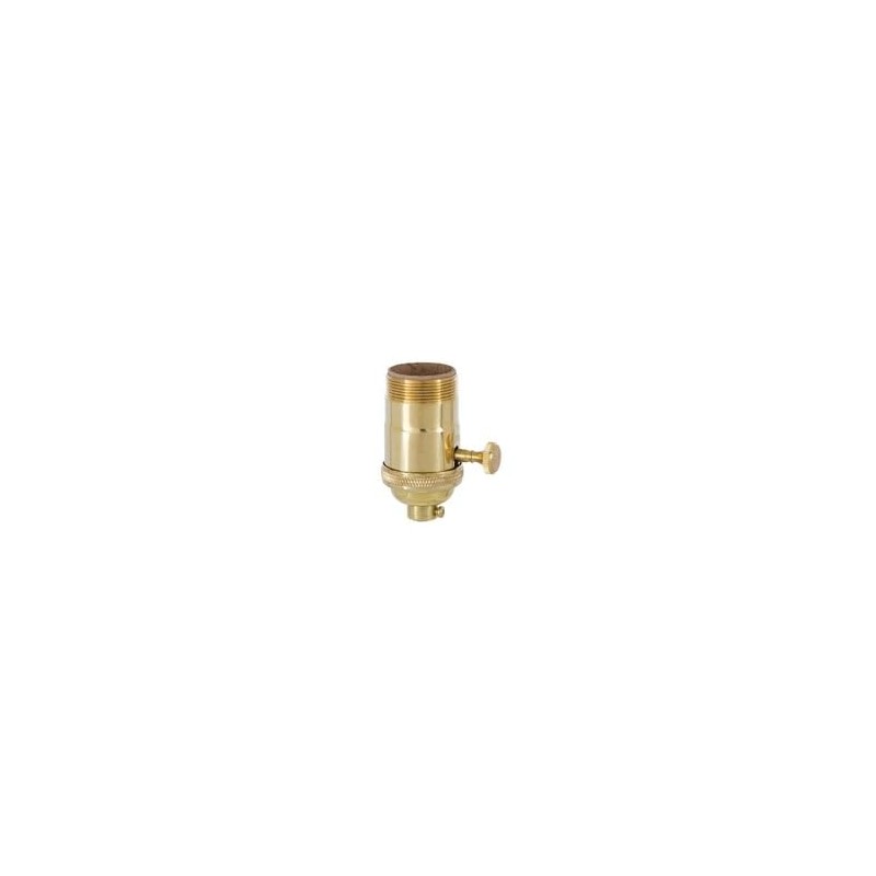B&P Lamp® 3-Way Heavy Duty, Turned Brass Socket, Nickel Finish