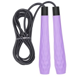 Jump Rope for Kids/Juniors, Elementary School Student Double Unders, Competition, Adjustable Length (Purple)