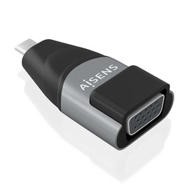 VoltShine USB-C auf VGA Aluminium Konverter Adapter USB-C M-HDB15 H grau ideal für Video- und Präsentationsverbindungen auf externen Displays.