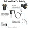PATIKIL Quick Release Pin 1/4" x 0.79" Ball Lock Pin