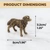 KH866 - Mini estatua dorada de latón para perro (3,7