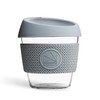 Neon Kactus Reusable Glass Coffee Cups 8 oz (Grey)