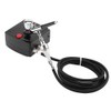 Dual Action Airbrush Kit Black Pump Spray Air Brush Gun