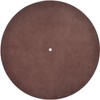 Genuine Leather Turntable Platter Mat - Brown Suede