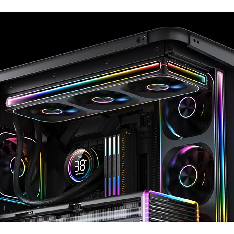 ​JONSBO ZA-360BR (Reverse) PC Case Fan,All(3)-in-One,Single Frame Unit with 3x120mm