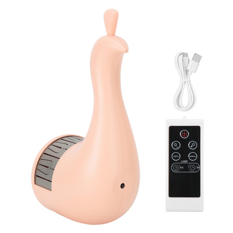 PeacockShaped Projection Lamp Decorative Light Touch Control ABS Nightlight Bedroom(Pink