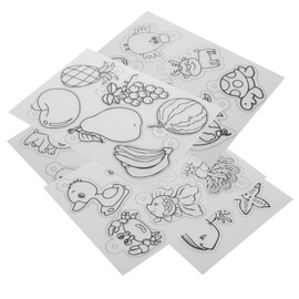 SAFIGLE 5 Sheets Shrink Film Shrink Plastic Craft Heat Shrinkable Film Kids Key Chains Shrinky Shrink Pp Material Keychain for Kids Kraft Tool Handmade Supplies Manual Handmade Paper Child