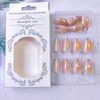 Gold 3D Pearl Press on Nails Medium Almond Cat Eyes