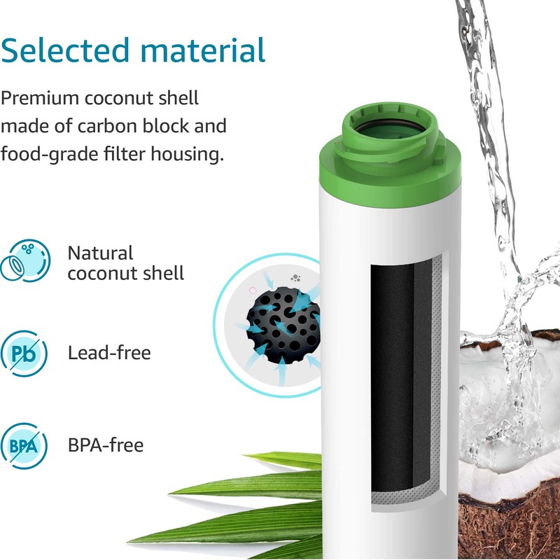 AQUACREST FQK2J Under Sink Water Filter, Replacement for GE FQK2J,