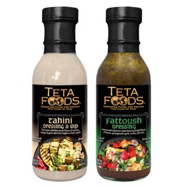 Teta Foods Assorted Selection of Middle Eastern Salad Dressings, Marinades, and condiments. (Tahini Fattoush)