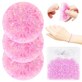 3Pcs Skin Picking Fidget Toys, Sensory Toys for Picking Fidget Toy, Portable Fidget Toy Adult & Kids, Christmas, Halloween, Party Favors, Prizes for Kids with Pink, Classroom Must Haves(6CM/2.93IN)