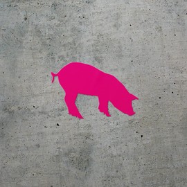 Decal Stickers of Pig (Pink) (Set of 2) Premium Waterproof Vinyl Decal Stickers for Laptop Phone Accessory Helmet Car Window Mug Tuber Cup Door Wall Decoration - ANDstice5735aPI