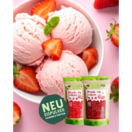 Nutripur Strawberry Ice Powder - DIY Vitamin Ice Powder - Sugar-Free, Natural, Suitable for Children - Vitamin C Source - No Additives - Vegan - 100 g (Vitamin Ice)