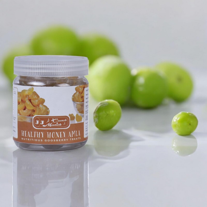 J J Crunch N Munch Honey Amla Candy, Sugar-free, Natural