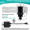 BESTILL Garbage Disposal Air Switch Kit with Dual Outlet, 3.6"