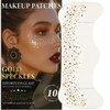 AFGHOUZ 10 Pcs Face Glitter Freckles Patches, Gold Sparkle Face