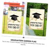 Mipcase 1pc Graduation Garden Flag Decorative Outdoor Banner Graduation Elements