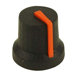 Soft Touch Knob Rubber BLK/ORG 16.2mm - 1 Piece - MC170843CR