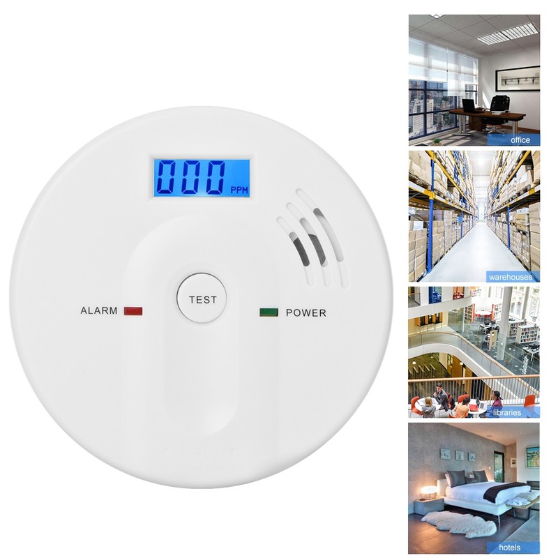 LCD Display Digital Carbon Monoxide Gas Poisoning Sensor Alarm Warning