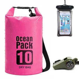 Bolsa Seca Impermeable 5L 10L 20L 30L, Mochila a Prueba de Agua para Senderismo, Natación, Kayak y Deportes Acuáticos, Dry Bag con Funda para Teléfono