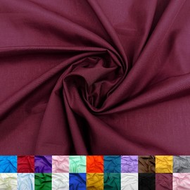 Ice Fabrics Cotton Polyester Broadcloth Fabric by The Yard - 60" Wide Soft & Breathable Fabric for Sewing - Broadcloth Fabric by The Yard for Apparel, Bedding, Curtains - Burgundy - 2 Yards