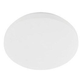 EGLO Pogliola-E LED Ceiling Light, Round Ceiling Light, Bathroom Lamp Ceiling Made of Metal and Plastic in White, Lamp Bathroom Lamp Warm White, IP44, Diameter 26 cm