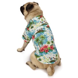 Casual Canine Hawaiian Breeze Camp Shirt for Dogs, 16" Medium