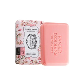 Panier des Sens Cherry Blossom Shea butter natural bar soap, bath & body soap bars - Made in France 95% natural - 2 bars