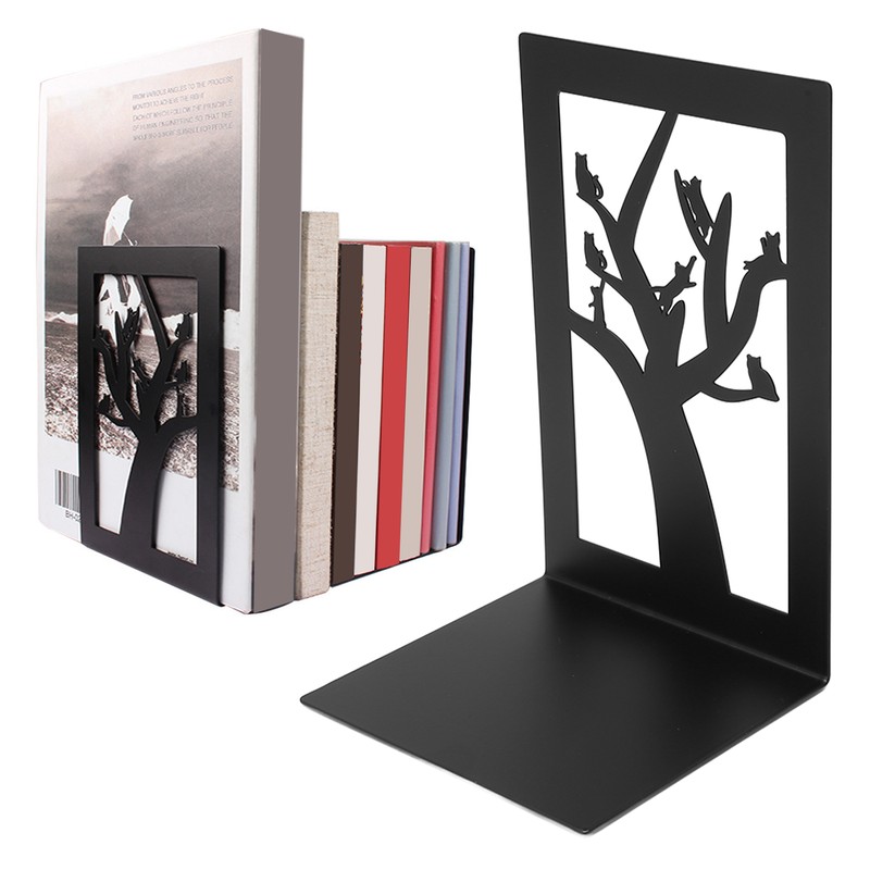 4Pcs Metal Book Ends Orderly Storage Arbitrary Adjustment Smoother Edges