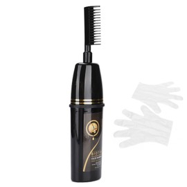 Hair Dye Cream with Comb Applicator Natural Black Hair Coloring Kit for Women Men