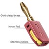 Cleqee 4mm Banana Plug High Current Quick Connect Gold-Plated 10PCS