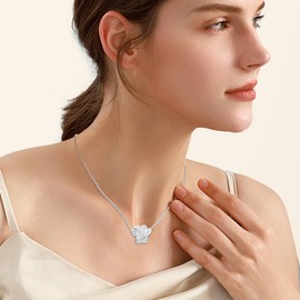 Pet Cremation Jewelry for Ashes - Dog Cat Paw Urn Necklace for Women Men Ashes Pendant Stainless Steel Memorial Keepsake Jewelry-Sliver