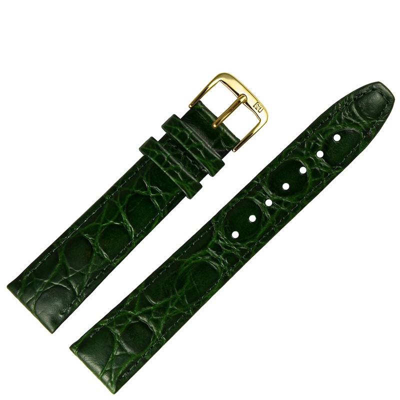 MARBURGER Watch Strap 18 mm Leather Crocodile (Caiman) Embossing with