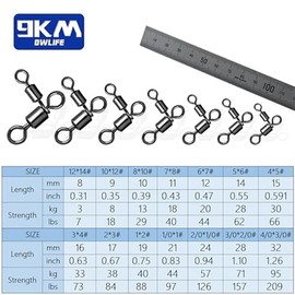 9KM DWLIFE 3-Way Swivel Fishing Tackle - 25pcs Black T Shape 3-Way Swivel Heavy Duty Catfish Saltwater Fishing Parent Child Saltwater Fishing 3/0*2/0#
