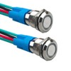 Aiqeer 2 Pcs 12 mm Momentary Push Button Switch, 12V