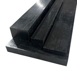 1" x 3-1/4" x 24", Acetal POM Plastic Bar, Sheet, Plate, Black