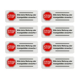 BIKE-label Letterbox Stickers 3D 80 x 30 mm Pack of 8 No Advertising or Display Sheets 403006VE