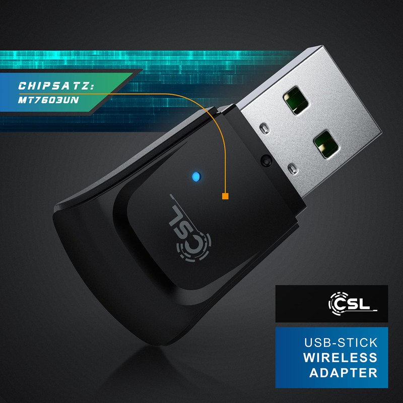 CSL - WLAN 300 Mbps USB Stick Adapter - WiFi